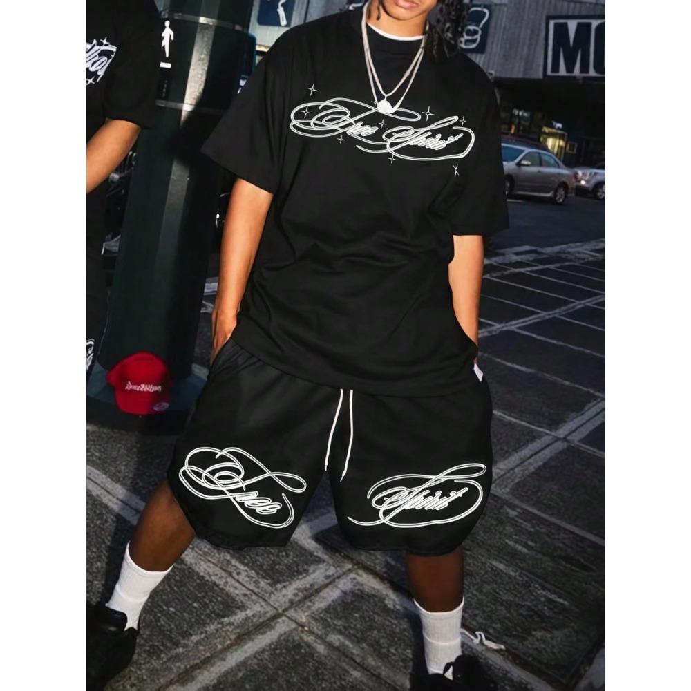 Summer Men s Short-Sleeved Shorts Set with Letter Pattern Printing - Street Casual Fashion Comfortable and Soft S
Summer Men s Short-Sleeved Shorts Set with Letter Pattern Printing - Street Casual Fashion Comfortable and Soft S