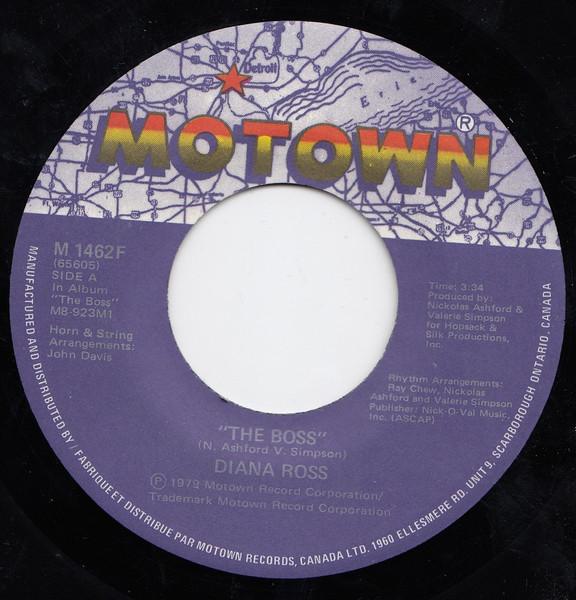 7inch Record DIANA ROSS - Boss M1462F Motown 1979 Canada Soul/Funk Used
7inch Record DIANA ROSS - Boss M1462F Motown 1979 Canada Soul/Funk Used