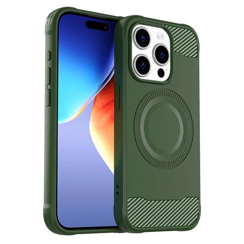 For iPhone 14 Pro Magnetic Case Carbon Fiber Texture TPU Phone Cover Green
For iPhone 14 Pro Magnetic Case Carbon Fiber Texture TPU Phone Cover Green