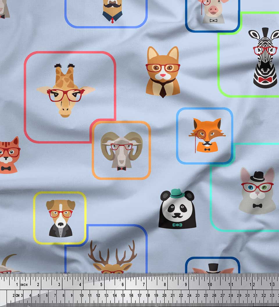 Soimoi Blue Poly Crepe Fabric Animals Face Print Sewing Fabric metre 42 Inch 42 Inch Wide - Poly Crepe синій
Soimoi Blue Poly Crepe Fabric Animals Face Print Sewing Fabric metre 42 Inch 42 Inch Wide - Poly Crepe синій