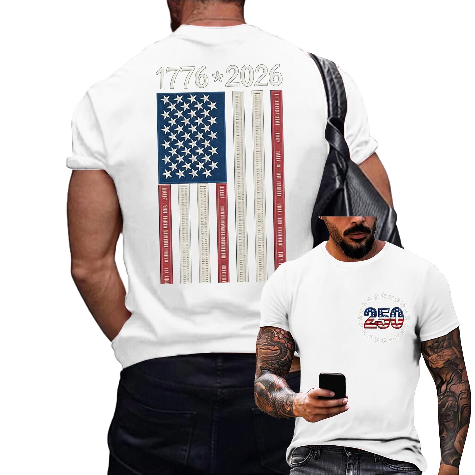 Men s Crew Neck Short Sleeve T Shirt with Printed Graphic Design 1776 2026 and Vertical Flag Pattern Casual Loose Fit Top XL білий
Men s Crew Neck Short Sleeve T Shirt with Printed Graphic Design 1776 2026 and Vertical Flag Pattern Casual Loose Fit Top XL білий