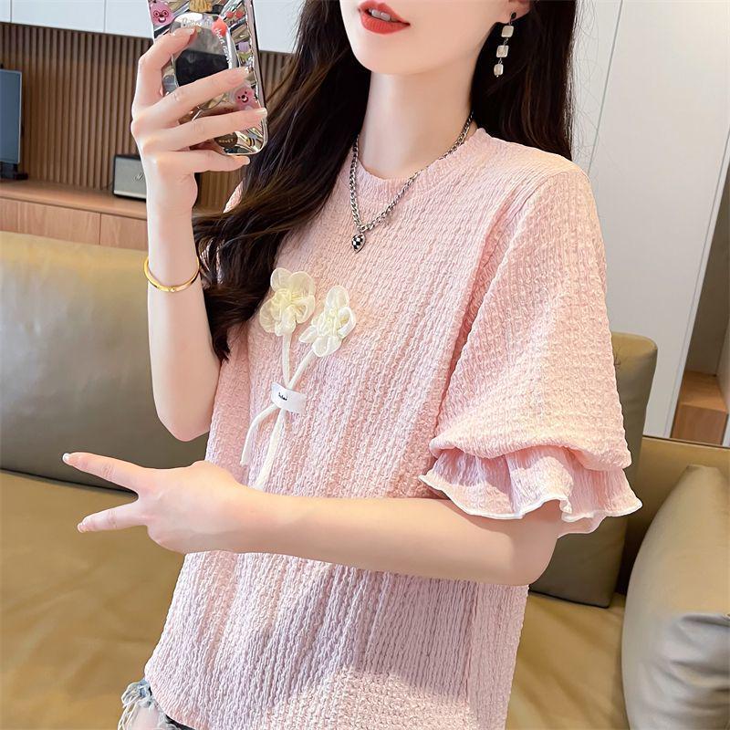 Petite Women’s Summer Ruffled Sleeve T-Shirt: Loose Fit, Plus Size, Slimming, Korean Style 3XL розовый
Petite Women’s Summer Ruffled Sleeve T-Shirt: Loose Fit, Plus Size, Slimming, Korean Style 3XL розовый
