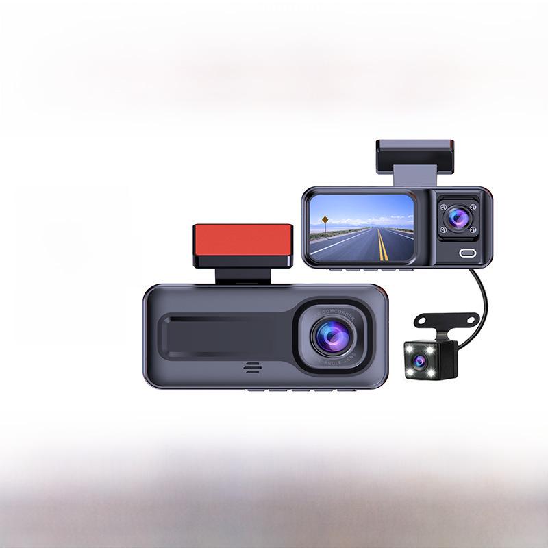 Тройная линза HD 1080P видеорегистратор с инфракрасным ночным видением и видом заднего хода
Тройная линза HD 1080P видеорегистратор с инфракрасным ночным видением и видом заднего хода