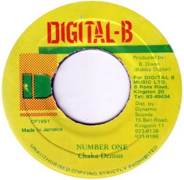 7inch Record CHAKA DEMUS Number One NONE DigitalB 1991 Jamaica Reggae Ska Dub Used
7inch Record CHAKA DEMUS Number One NONE DigitalB 1991 Jamaica Reggae Ska Dub Used