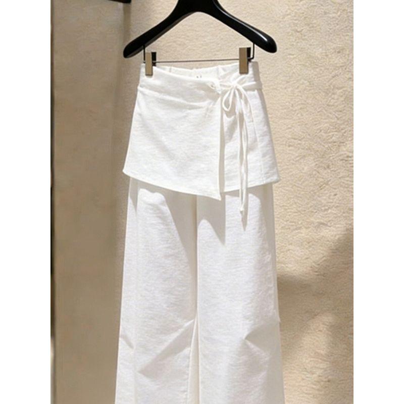 European Style 2026 New Fashion Versatile Slimming Wide-Leg Pants Loose Bf Lazy Style White Casual Pants for Women Summer White Pants S
European Style 2026 New Fashion Versatile Slimming Wide-Leg Pants Loose Bf Lazy Style White Casual Pants for Women Summer White Pants S