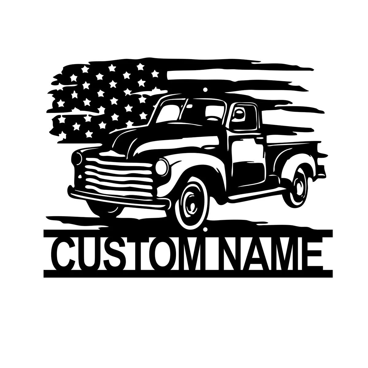 Retro American Pickup Metal Wall Art Custom Rustic Farmhouse Decor
Retro American Pickup Metal Wall Art Custom Rustic Farmhouse Decor