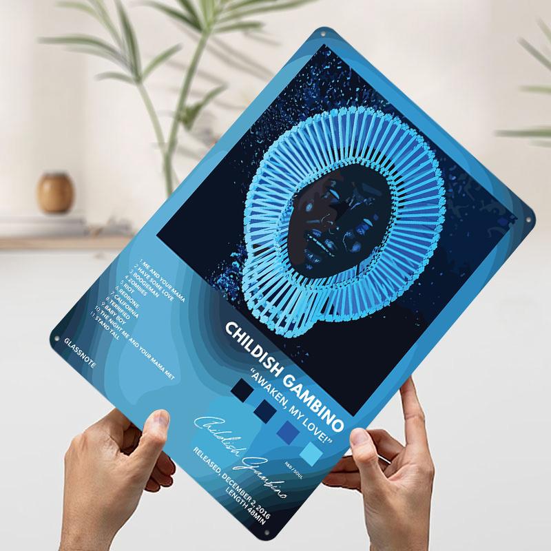 Childish Gambino Awaken My Love Poster Customized Wall Art Vintage Metal Signs Retro Tin Plaque for Man Cave Room Decorations 7.9x11.8In(20x30cm)
Childish Gambino Awaken My Love Poster Customized Wall Art Vintage Metal Signs Retro Tin Plaque for Man Cave Room Decorations 7.9x11.8In(20x30cm)