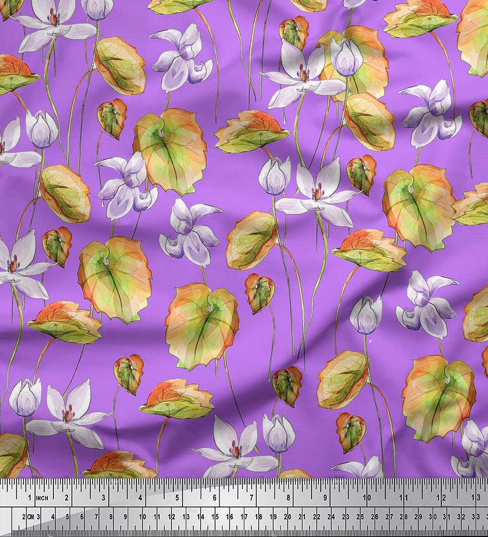 Тканина Soimoi Japan Crepe Satin Leaves & Magnolia Flower Print Тканина на метр 42 дюйма 42 Inch Wide - Poly Crepe білий
Тканина Soimoi Japan Crepe Satin Leaves & Magnolia Flower Print Тканина на метр 42 дюйма 42 Inch Wide - Poly Crepe білий