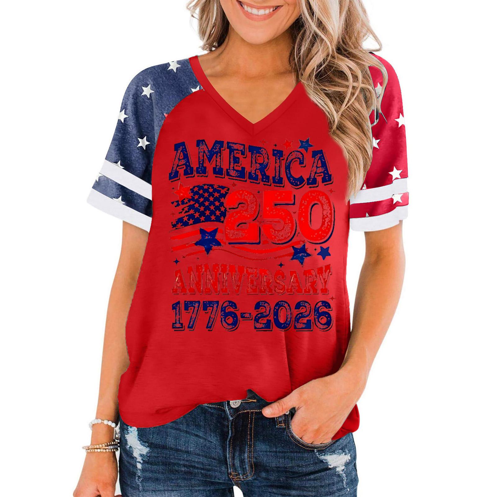 Women s Casual V Neck Short Sleeve Pullover T Shirt Independence Day Graphic Top Soft Lightweight Fabric Relaxed Fit XXL красный
Women s Casual V Neck Short Sleeve Pullover T Shirt Independence Day Graphic Top Soft Lightweight Fabric Relaxed Fit XXL красный