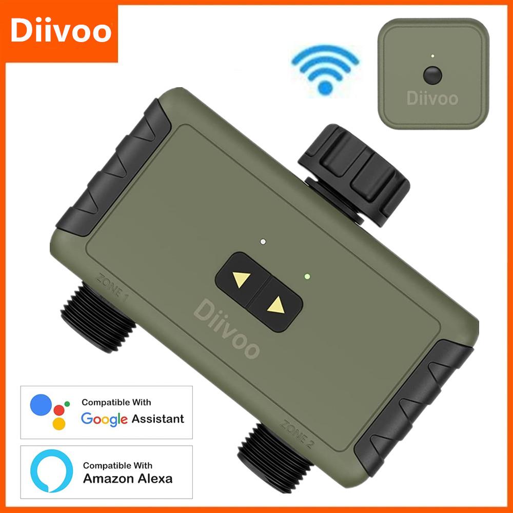Таймер воды Diivoo Garden WiFi, 2 зоны, интеллектуальный таймер спринклерного шланга с задержкой дождя и ручным поливом, герметичный для полива двора
Таймер воды Diivoo Garden WiFi, 2 зоны, интеллектуальный таймер спринклерного шланга с задержкой дождя и ручным поливом, герметичный для полива двора