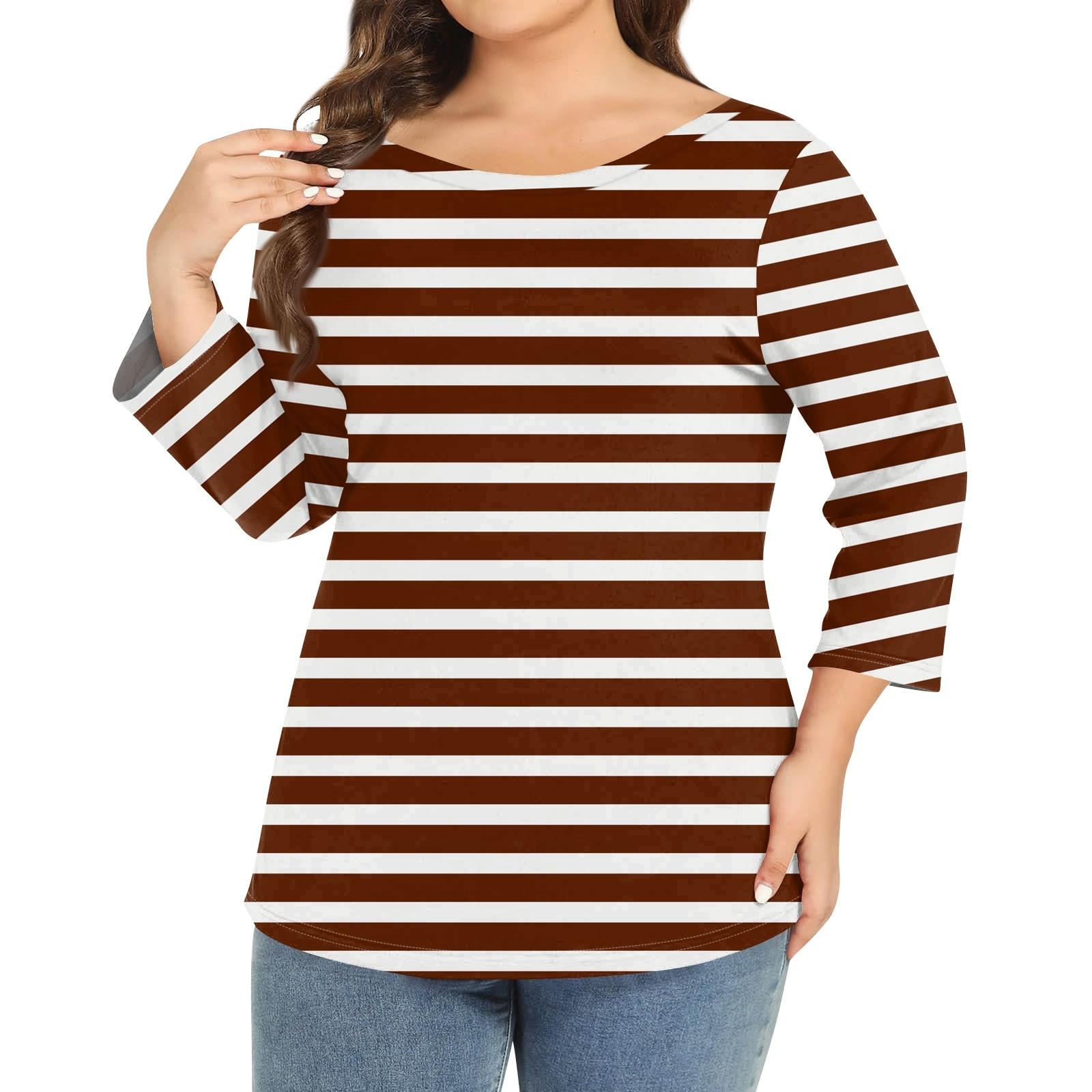 Женский однотонный топ больших размеров с круглым вырезом и рукавами 3/4 XXXL винный
Женский однотонный топ больших размеров с круглым вырезом и рукавами 3/4 XXXL винный