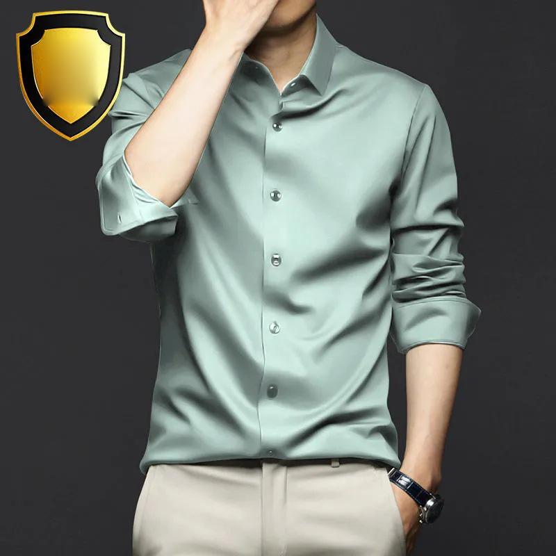 S-6XL Men s Long Sleeve Shirt Wrinkle Resistant Pure White Shirt Business Dress Casual Ice Silk Glossy Shirt 6XL світло-зелений колір
S-6XL Men s Long Sleeve Shirt Wrinkle Resistant Pure White Shirt Business Dress Casual Ice Silk Glossy Shirt 6XL світло-зелений колір
