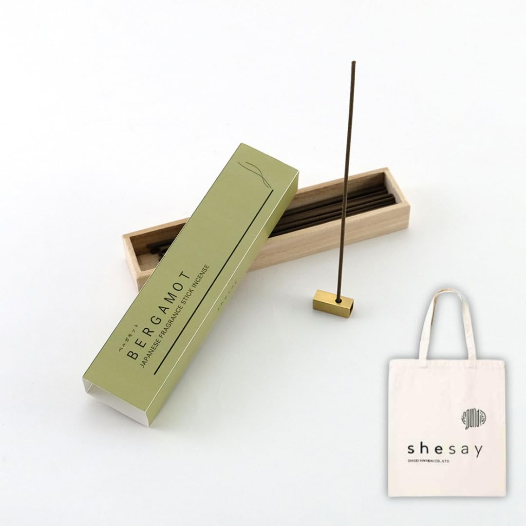 shesay Incense for Relaxation Long Type 40 Sticks 16cm Bergamot Handbag Included the End of the Day Incense Sticks Brass Incense Holder Made in Japan
shesay Incense for Relaxation Long Type 40 Sticks 16cm Bergamot Handbag Included the End of the Day Incense Sticks Brass Incense Holder Made in Japan