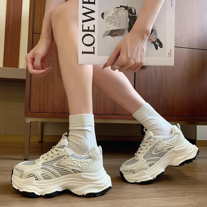 Женские кроссовки Cross Lace Up Fashion Толстые туфли на платформе Удобная женская повседневная обувь Плоские туфли Tenis Feminino Кроссовки D444 40
Женские кроссовки Cross Lace Up Fashion Толстые туфли на платформе Удобная женская повседневная обувь Плоские туфли Tenis Feminino Кроссовки D444 40