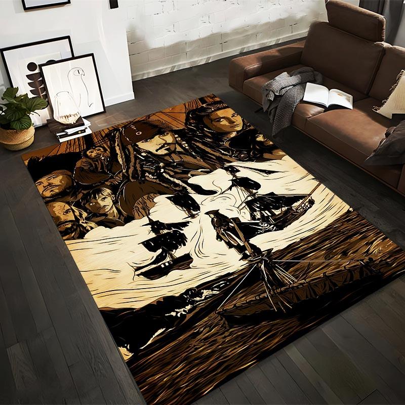 Pirate-Inspired Ship Illustration on Sepia Tone Carpet for Nautical Decor Suitable for use as an anti-slip1 for1room and bedroom sofas 40x60cm( 15x23in )
Pirate-Inspired Ship Illustration on Sepia Tone Carpet for Nautical Decor Suitable for use as an anti-slip1 for1room and bedroom sofas 40x60cm( 15x23in )