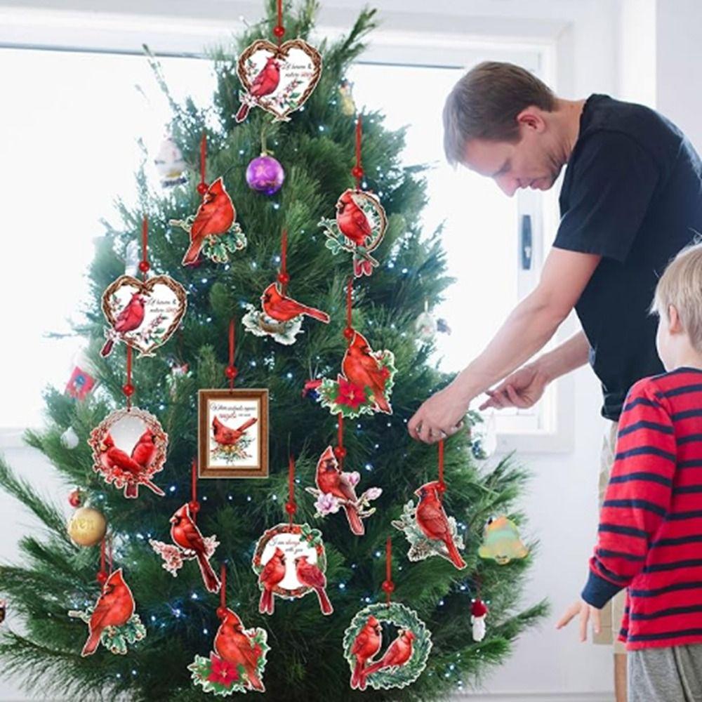 9Pcs 2D Christmas Tree Pendant Paper Christmas Decorations Red Bird Christmas Ornaments Room
9Pcs 2D Christmas Tree Pendant Paper Christmas Decorations Red Bird Christmas Ornaments Room