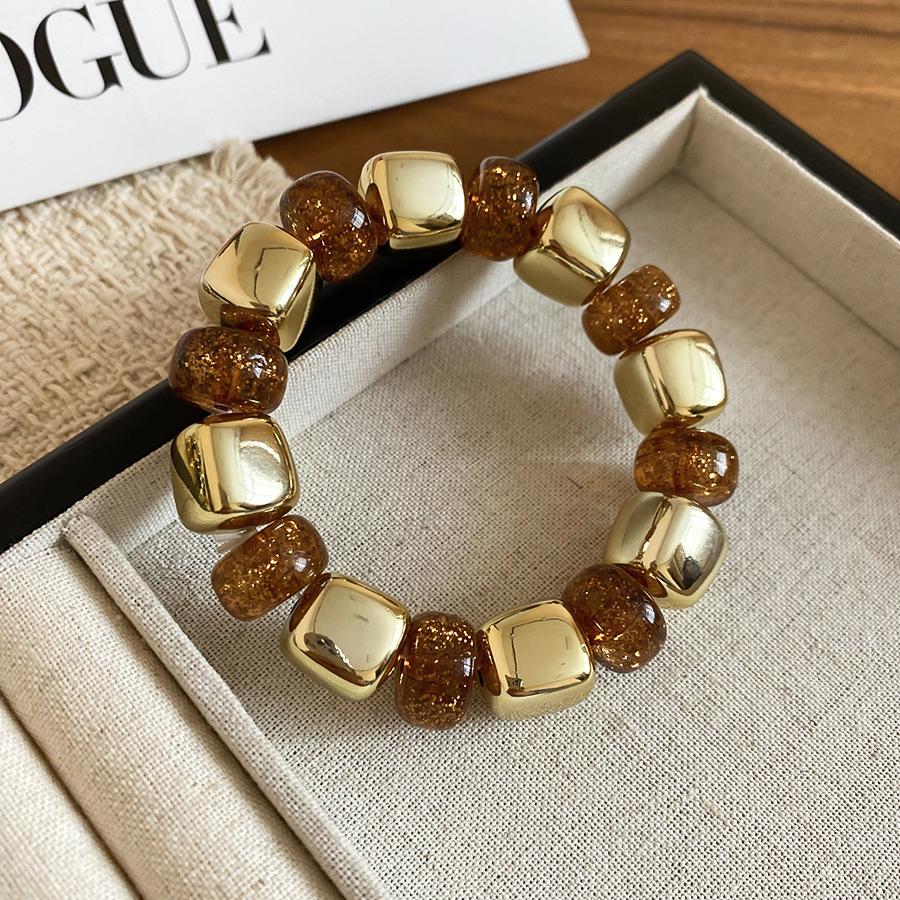 Popular 2026 Two Tone Sequined Acrylic Beads Irregular Geometric Elastic Strand Bracelets for Women Anniversary Gift 22cm темный кофе
Popular 2026 Two Tone Sequined Acrylic Beads Irregular Geometric Elastic Strand Bracelets for Women Anniversary Gift 22cm темный кофе