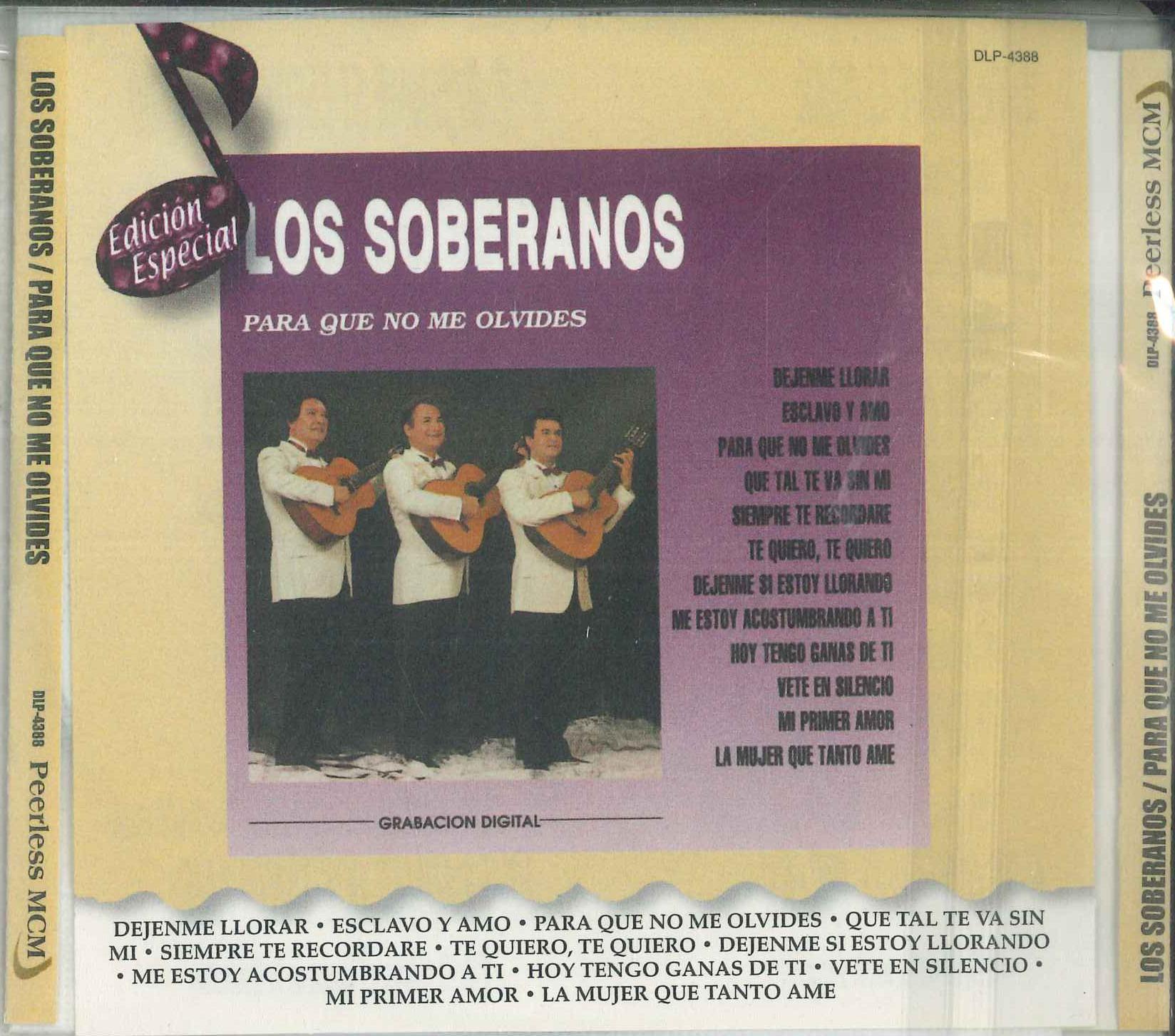 CD LOS SOBERANOS - Щоб ти мене не забула DLP4388 PEERLESS Мексика Латинський Вживаний
CD LOS SOBERANOS - Щоб ти мене не забула DLP4388 PEERLESS Мексика Латинський Вживаний