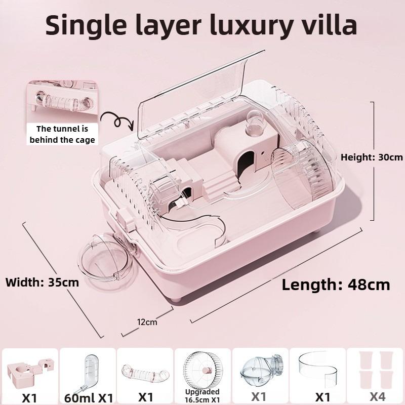 1/2/3 Floors Hamster Cage Tunnel Indoors Acrylic Transparent Hamster Cage Villa Golden Bear Nest Large Small Animals Cages
1/2/3 Floors Hamster Cage Tunnel Indoors Acrylic Transparent Hamster Cage Villa Golden Bear Nest Large Small Animals Cages