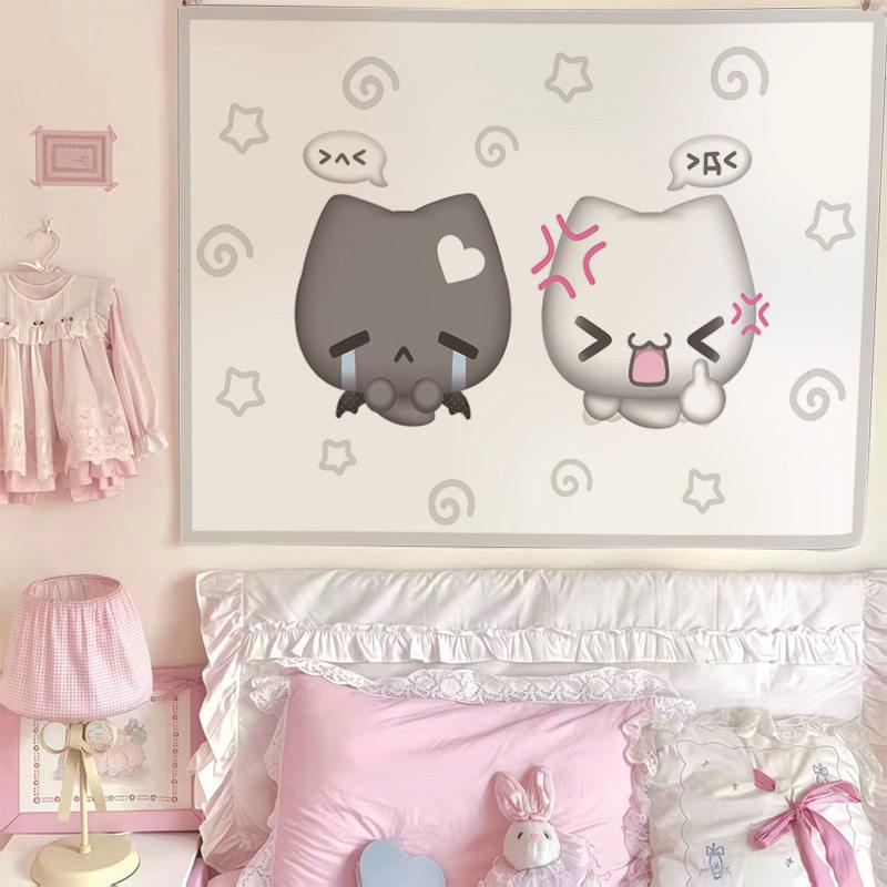 VIKAMA Ins Wind Note Kitten Tapestry Girl Bedroom Wall Hanging Cloth Bedroom Living Room Background Cloth Home Decoration 74x94cm(29x37in)
VIKAMA Ins Wind Note Kitten Tapestry Girl Bedroom Wall Hanging Cloth Bedroom Living Room Background Cloth Home Decoration 74x94cm(29x37in)