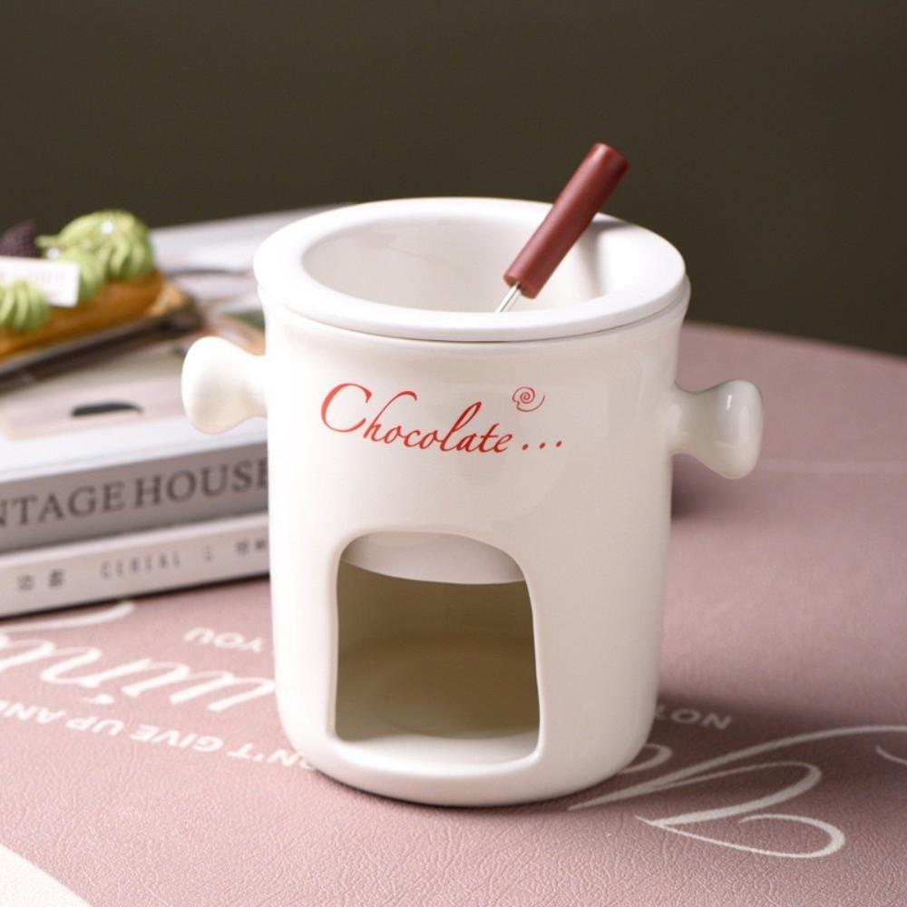 Portable Single Serve Fondue Mug Set Non-Stick Ceramic Butter Melter Cup with Fork Small Warmer Drinking Mug for Cold Weather білий
Portable Single Serve Fondue Mug Set Non-Stick Ceramic Butter Melter Cup with Fork Small Warmer Drinking Mug for Cold Weather білий