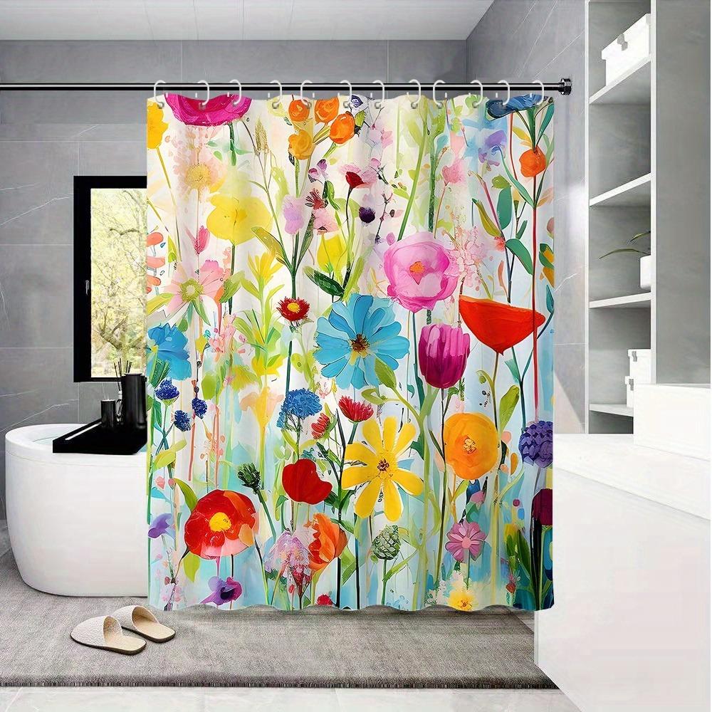 Watercolor Hand-Drawn Colorful Flowers Shower Curtain Washable Dirt-Resistant Shower Head Waterproof Polyester Bath Curtain W60H190(CM)-1 Pcs
Watercolor Hand-Drawn Colorful Flowers Shower Curtain Washable Dirt-Resistant Shower Head Waterproof Polyester Bath Curtain W60H190(CM)-1 Pcs