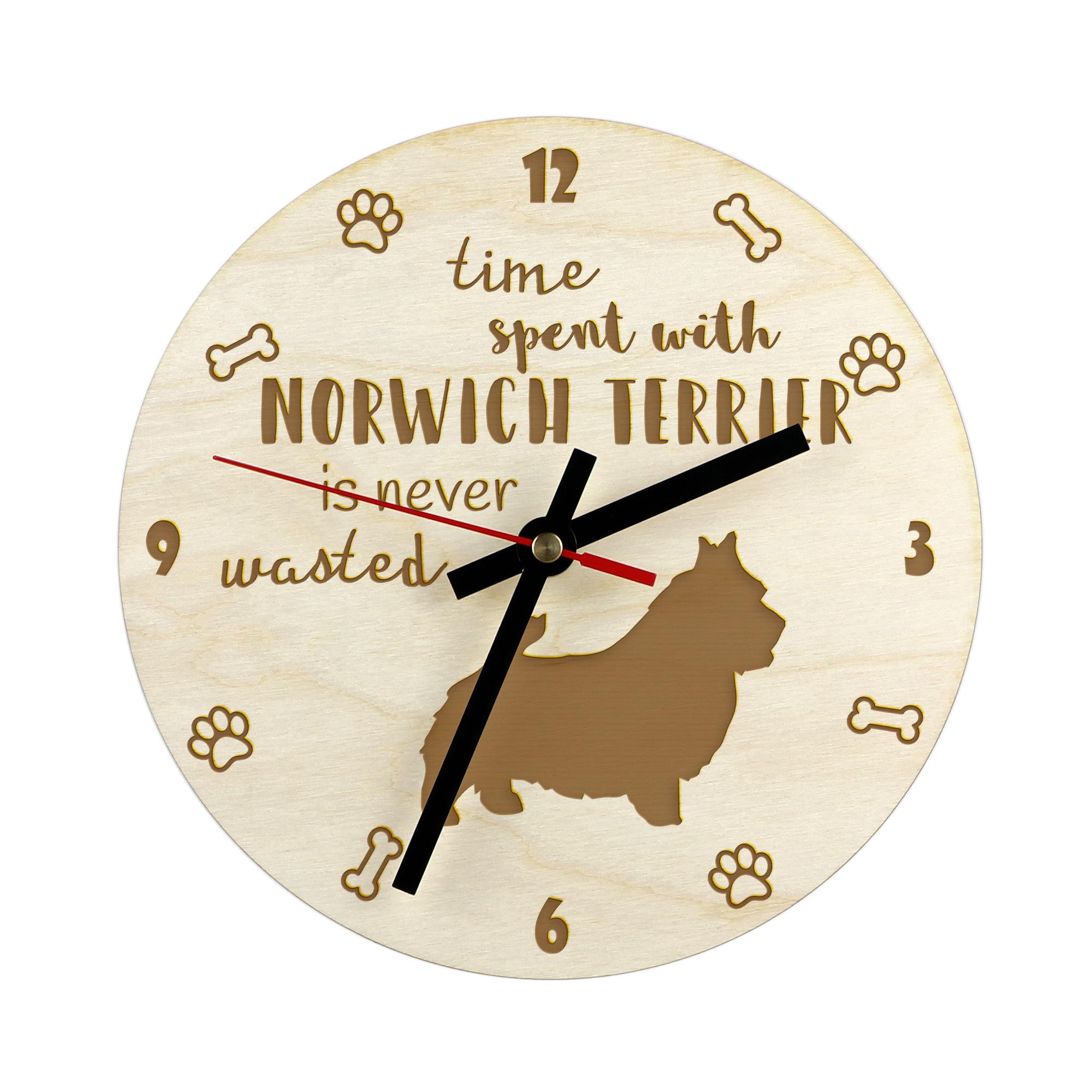 Norwich Terrier - clock with dog, wooden clock with engraving, personalised clock by Art-Dog
Norwich Terrier - clock with dog, wooden clock with engraving, personalised clock by Art-Dog