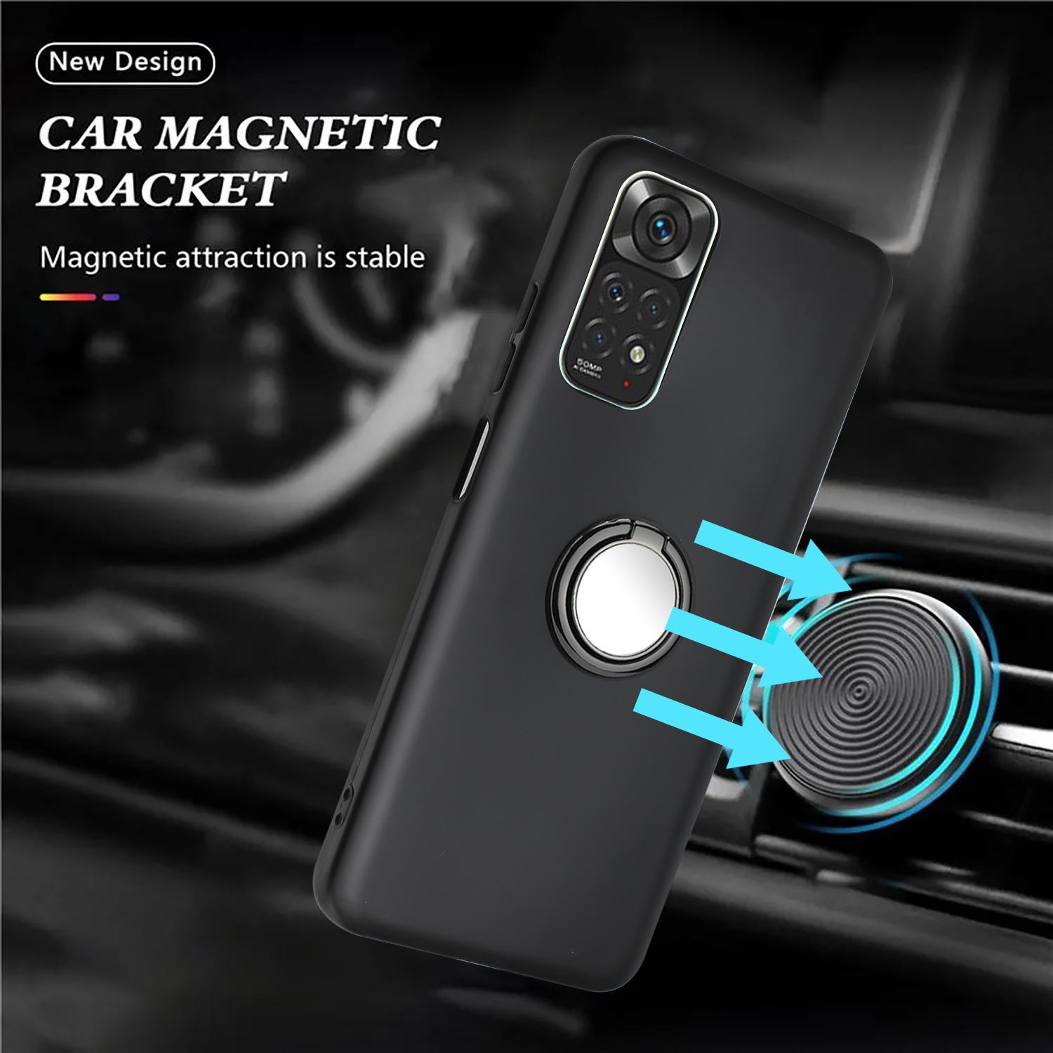 For Xiaomi Redmi Note 11S 4G/Note 11 4G (Qualcomm) Matte TPU Phone Case Ring Kickstand Cover Works for Magnetic Car Mount Silver
For Xiaomi Redmi Note 11S 4G/Note 11 4G (Qualcomm) Matte TPU Phone Case Ring Kickstand Cover Works for Magnetic Car Mount Silver