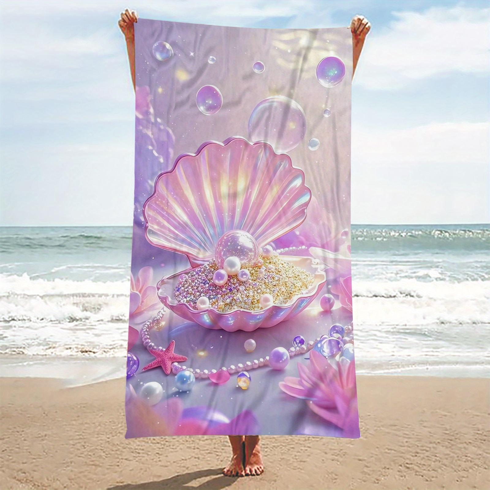 Pink Seashell Print Beach Towel, Ultra Absorbent Quick-Dry Microfiber Sand-Proof for Camping Beach W30*H60(CM)
Pink Seashell Print Beach Towel, Ultra Absorbent Quick-Dry Microfiber Sand-Proof for Camping Beach W30*H60(CM)