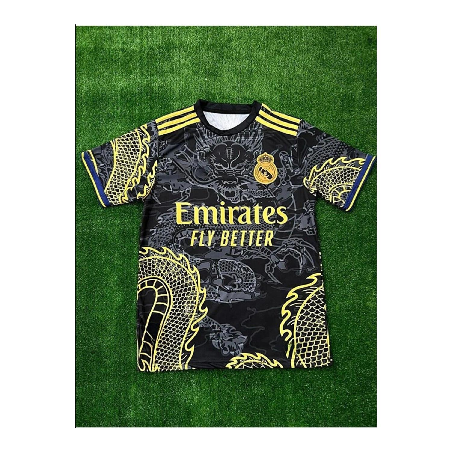 Megareal Madrid Black Dragon Специальная концепция дизайна Джерси Дракон Emsa Adult 32
Megareal Madrid Black Dragon Специальная концепция дизайна Джерси Дракон Emsa Adult 32