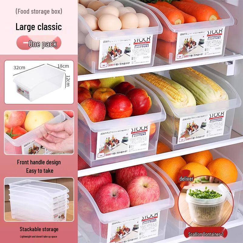 Прозора висувна коробка для зберігання в холодильнику
Прозора висувна коробка для зберігання в холодильнику