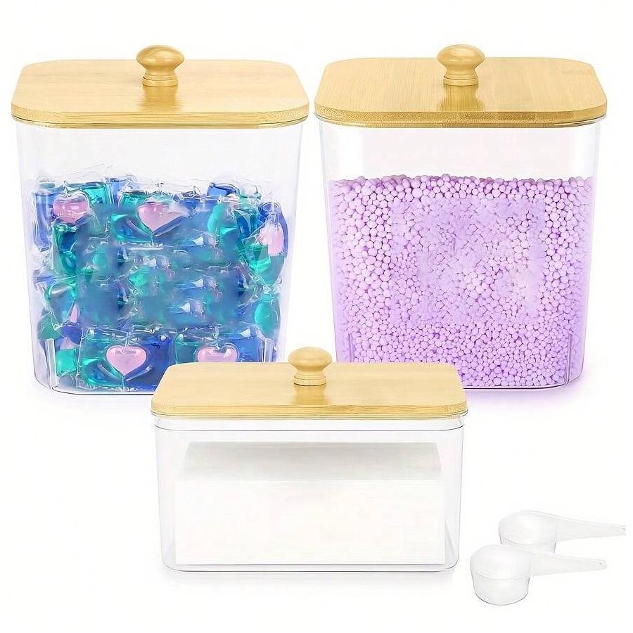 Laundry Pods Container,Clear Laundry Room Organization Containers,Large Laundry Detergent Powder Storage Containers with Lids
Laundry Pods Container,Clear Laundry Room Organization Containers,Large Laundry Detergent Powder Storage Containers with Lids
