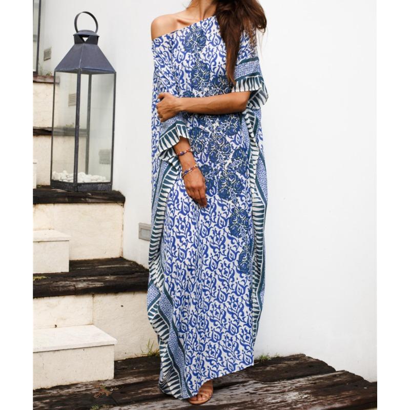 Women s Fashion Summer Spring Flower Pattern Print 1/2 Sleeves Oblique Collar Loose Waistline Casual Dresses Size: One Size
Women s Fashion Summer Spring Flower Pattern Print 1/2 Sleeves Oblique Collar Loose Waistline Casual Dresses Size: One Size