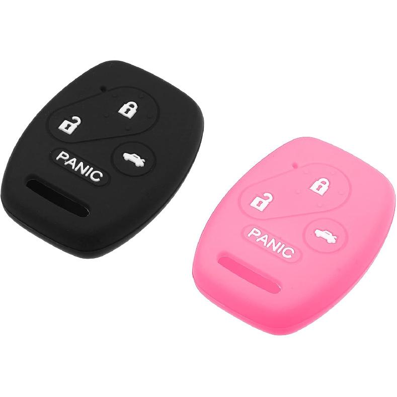 Smart Key Fob Cover Case 4 Buttons Skin Protector for Honda Accord Civic CR-V Element Pilot Silicone Black Red (Pack of 2) Black, Pink
Smart Key Fob Cover Case 4 Buttons Skin Protector for Honda Accord Civic CR-V Element Pilot Silicone Black Red (Pack of 2) Black, Pink