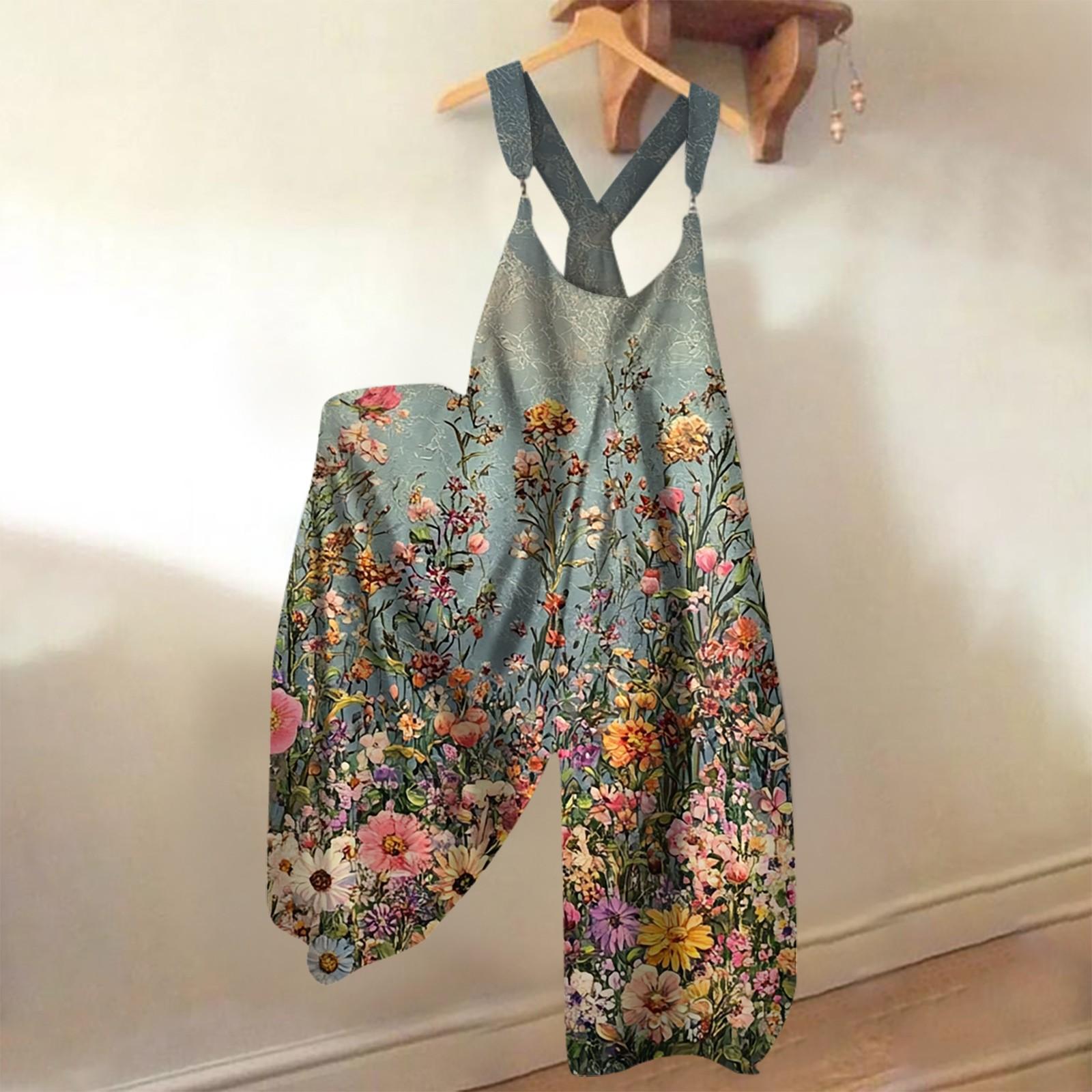 Жіночий вільний повсякденний літній комбінезон з квітковим принтом S
Жіночий вільний повсякденний літній комбінезон з квітковим принтом S