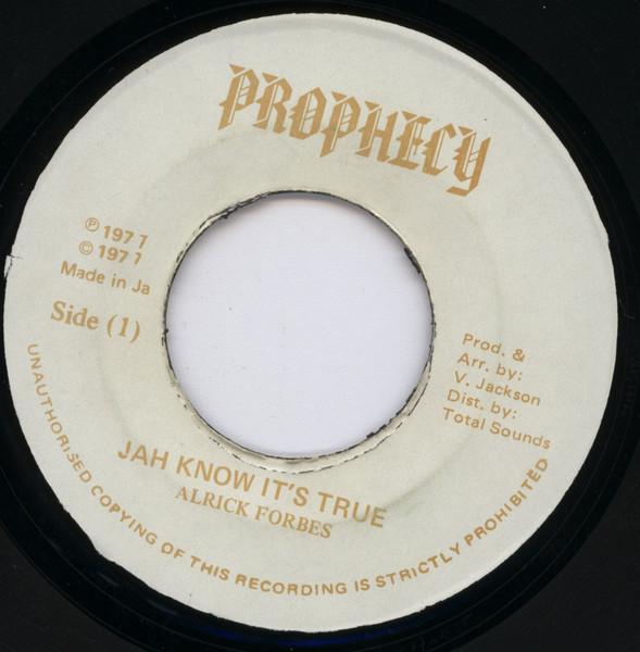 7-дюймовая пластинка ALRIC FORBES Jah Know Its True NONE Prophecy 1977 Ямайка Регги Ска Даб Б/у
7-дюймовая пластинка ALRIC FORBES Jah Know Its True NONE Prophecy 1977 Ямайка Регги Ска Даб Б/у