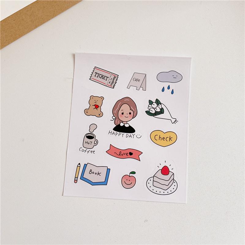 Korean Cute Cartoon Girl & Bear Cloud Planner Stickers - Transparent
Korean Cute Cartoon Girl & Bear Cloud Planner Stickers - Transparent