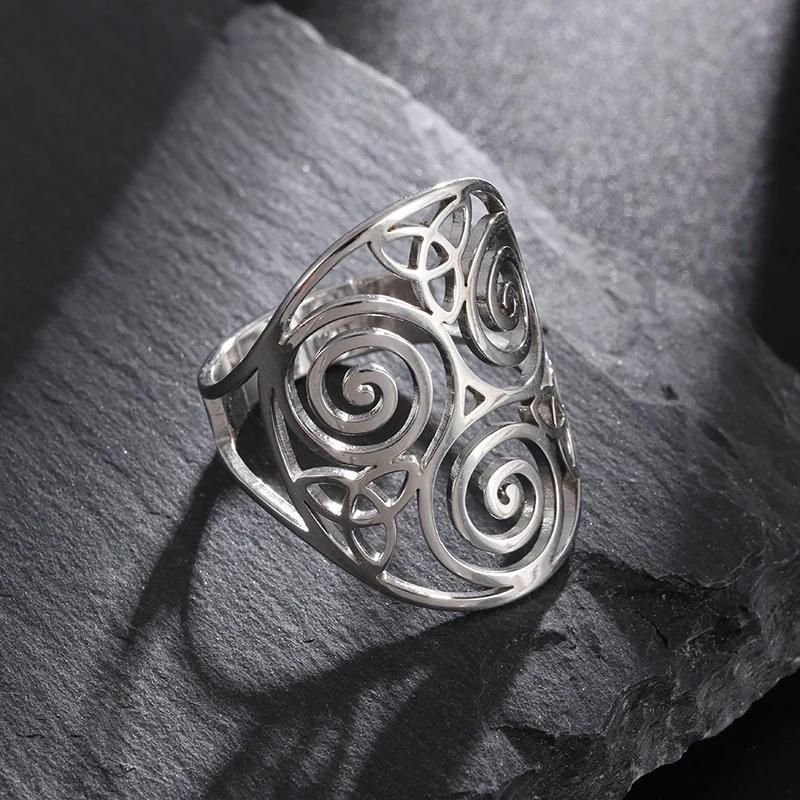 Stainless Steel Adjustable Triskele Rings Celtic Knot Spiral Amulet Rings for Women Triskelion Irish Zircon Christmas Gift resizable медный
Stainless Steel Adjustable Triskele Rings Celtic Knot Spiral Amulet Rings for Women Triskelion Irish Zircon Christmas Gift resizable медный