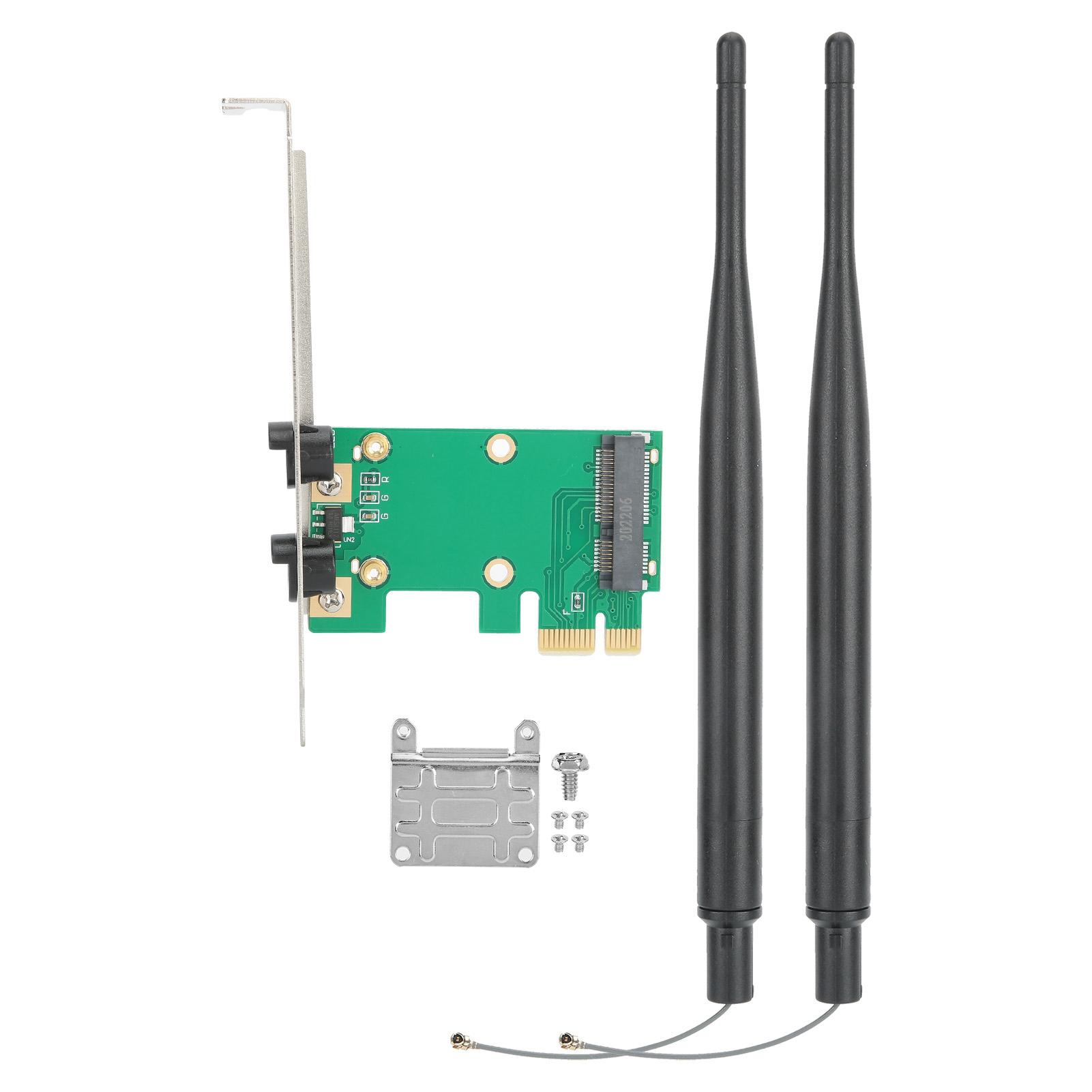 Перетворювач бездротової мережі Wi-Fi для настільного комп’ютера Mini PCIE to PCIE Adapter Card(Антена 6DB )
Перетворювач бездротової мережі Wi-Fi для настільного комп’ютера Mini PCIE to PCIE Adapter Card(Антена 6DB )