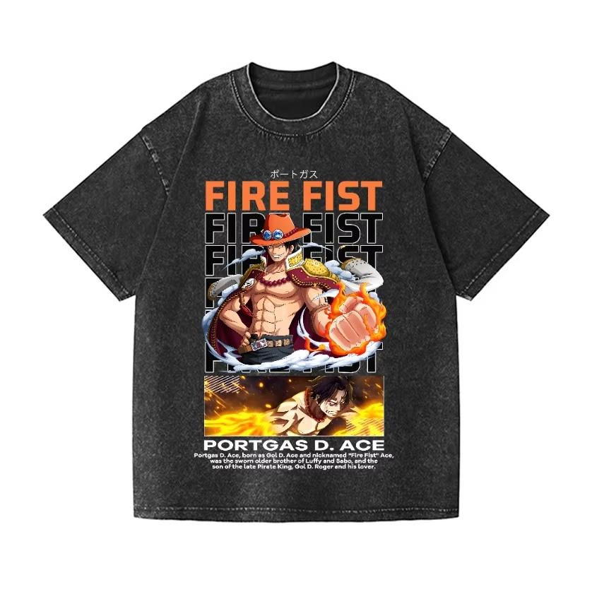 One Piece Ace Vintage Wash Japanese Design TShirt Highquality Streetwear Mens Clothing Summer New Wash T Shirt Cotton L
One Piece Ace Vintage Wash Japanese Design TShirt Highquality Streetwear Mens Clothing Summer New Wash T Shirt Cotton L