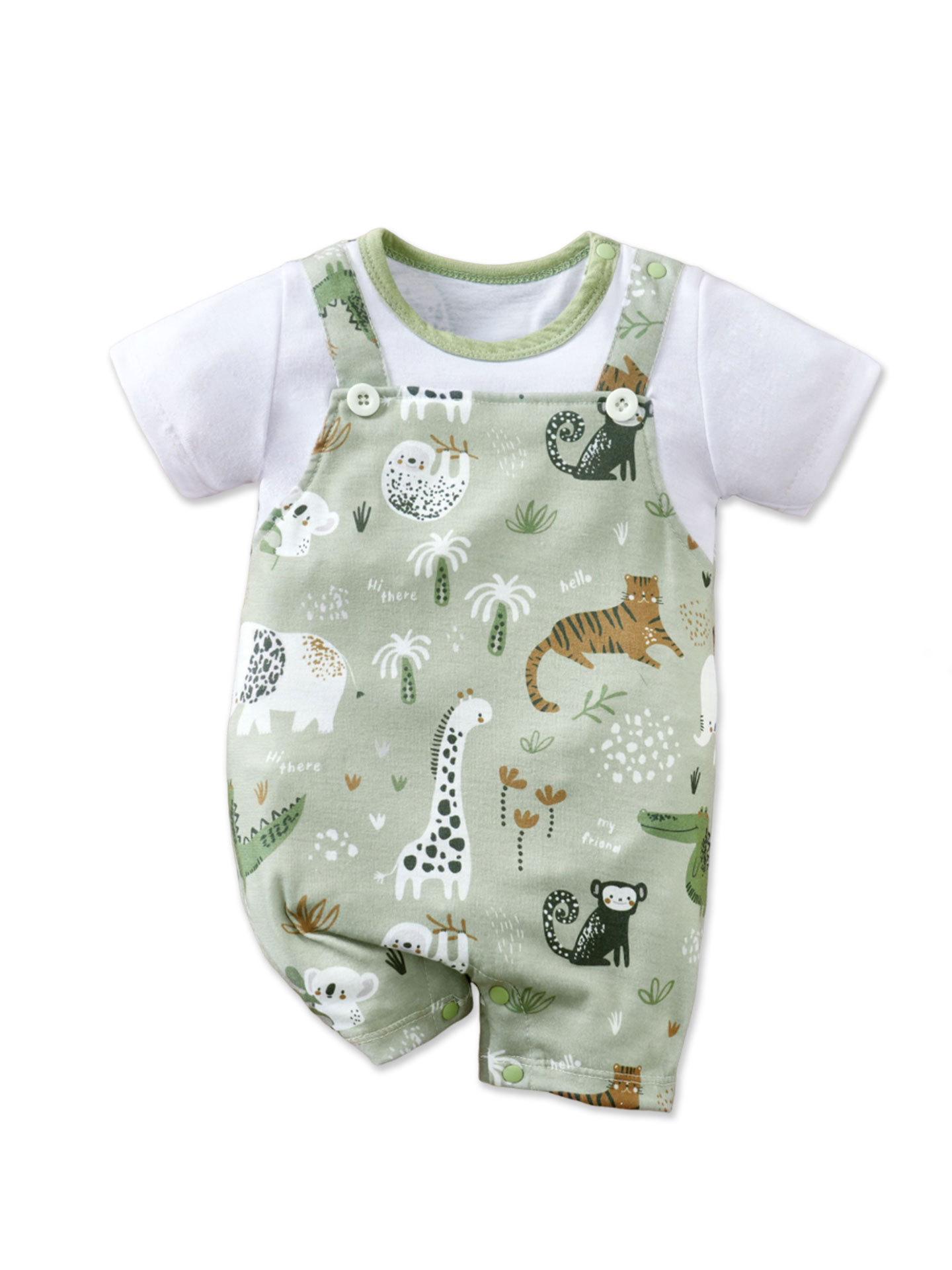 Summer Baby Romper - Forest Animal Print with Faux Straps & Short Sleeves 1 to 3 Months
Summer Baby Romper - Forest Animal Print with Faux Straps & Short Sleeves 1 to 3 Months