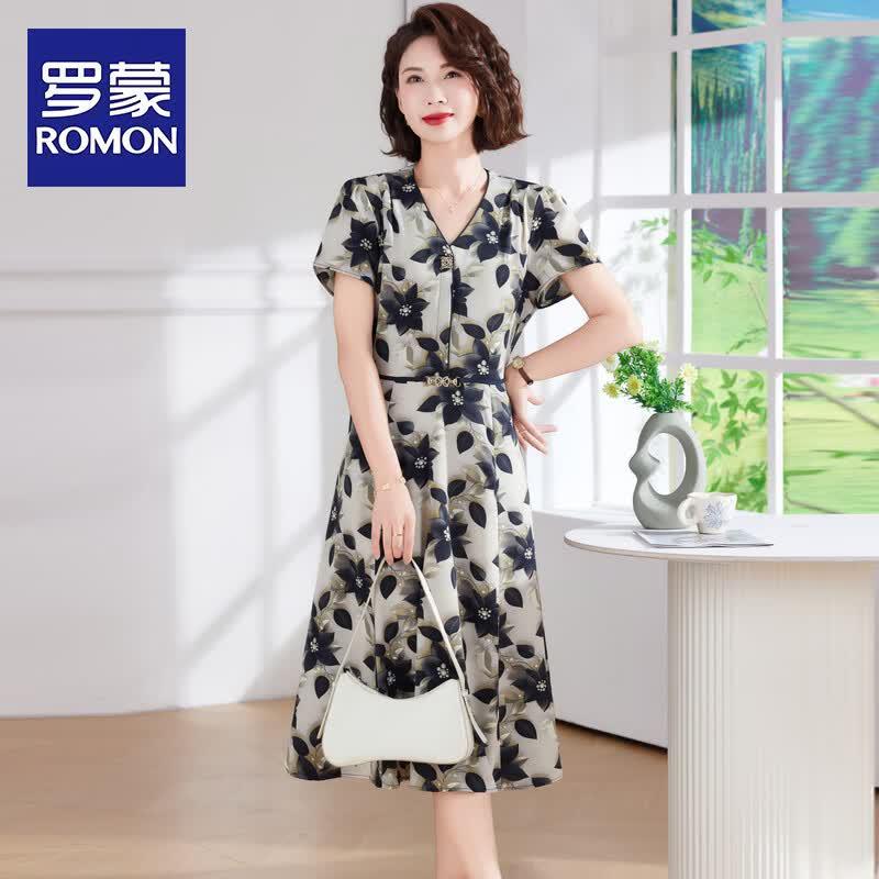 ROMON Mid-aged Women s Elegant Floral A-line Dress 3XL
ROMON Mid-aged Women s Elegant Floral A-line Dress 3XL