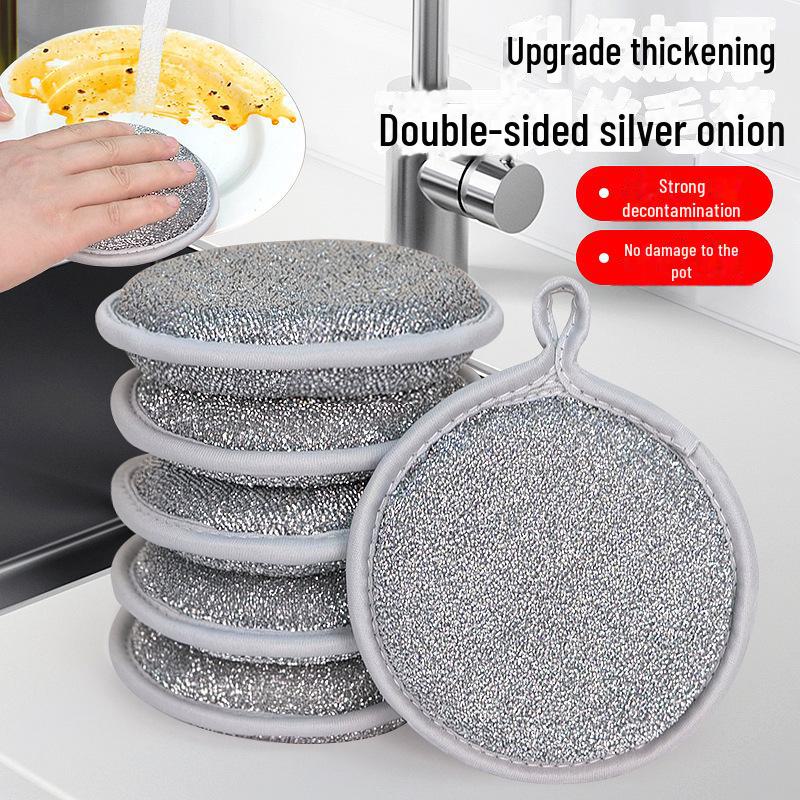 Double-Sided Silver Wire Dishwashing Sponge - Absorbent, Durable, Large Kitchen Cleaner single-sided
Double-Sided Silver Wire Dishwashing Sponge - Absorbent, Durable, Large Kitchen Cleaner single-sided