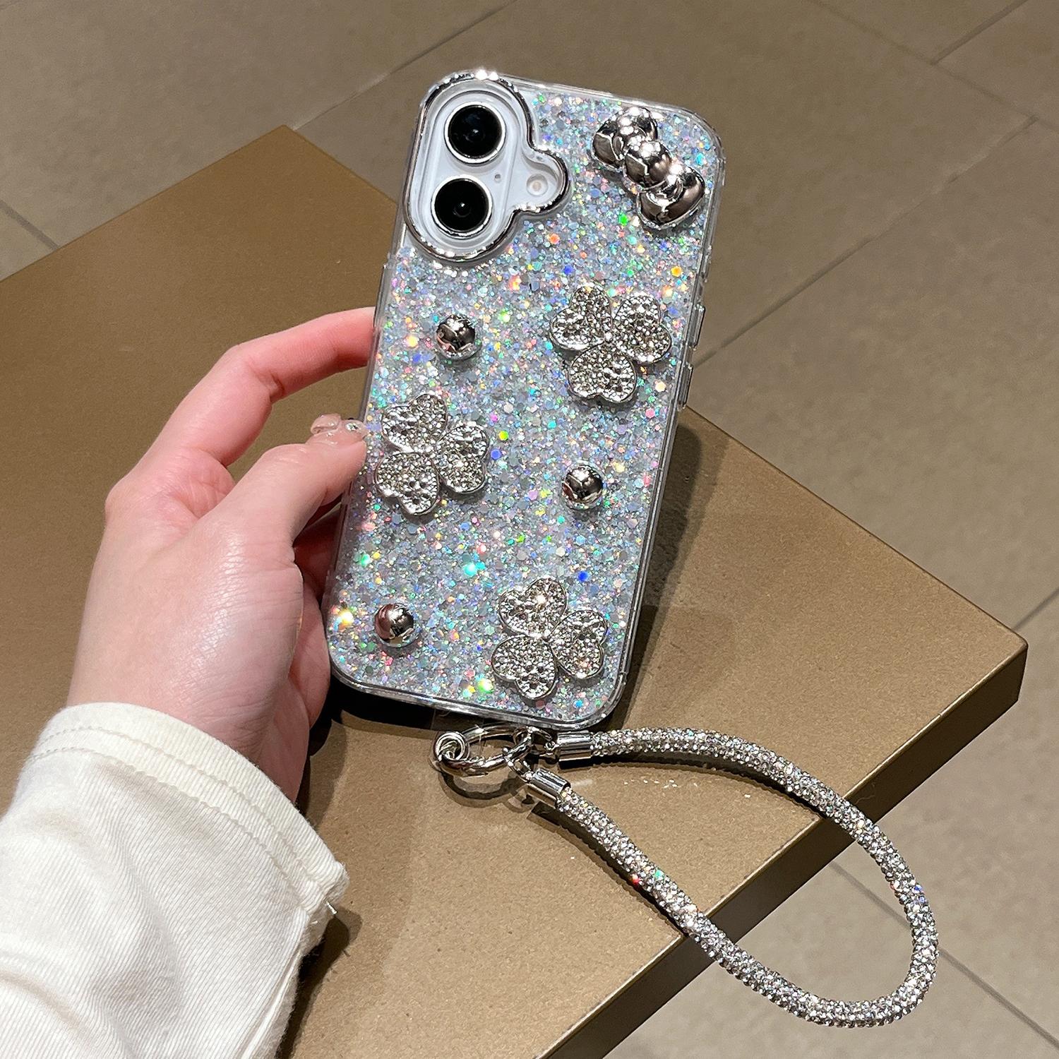 Для iPhone 16 Чохол Метелик Срібна Перлина Квітка Блискітки Епоксидна Смола з Ремінцем на Зап ястя Захисна Кришка Стильний Протиударний A
Для iPhone 16 Чохол Метелик Срібна Перлина Квітка Блискітки Епоксидна Смола з Ремінцем на Зап ястя Захисна Кришка Стильний Протиударний A