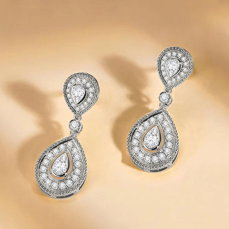 Huitan Trendy Pear-shaped CZ Pendant Earring Lady Engagement Accessories Copper Color/Gold Color Zircon for Wedding Ceremony
Huitan Trendy Pear-shaped CZ Pendant Earring Lady Engagement Accessories Copper Color/Gold Color Zircon for Wedding Ceremony