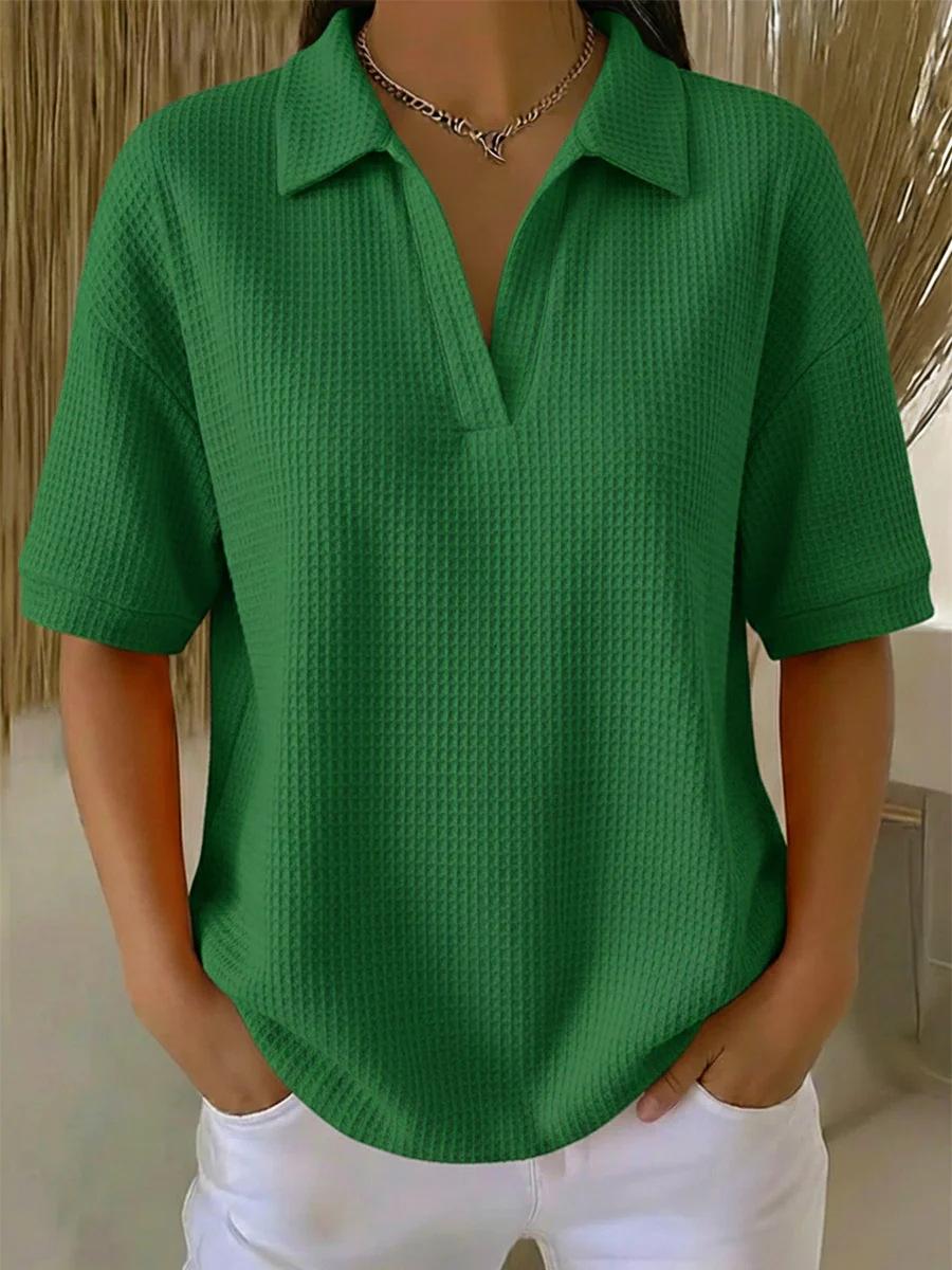 Women s White Short Sleeve V-Neck Waffle Texture Loose Casual Shirt 5XL зелений
Women s White Short Sleeve V-Neck Waffle Texture Loose Casual Shirt 5XL зелений