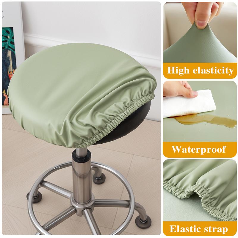 Водонепроницаемый чехол для барного стула из ПУ, круглый чехол на подушку сиденья, эластичные чехлы на стул с нескользящим дном для бара, кухни, столовой
Водонепроницаемый чехол для барного стула из ПУ, круглый чехол на подушку сиденья, эластичные чехлы на стул с нескользящим дном для бара, кухни, столовой