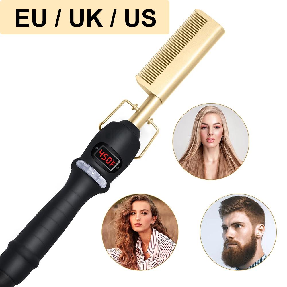 Electric Hot Comb Hair Straightener Heating Comb Ceramic LCD Straightener Brush for Wigs American African Hair Styling Tools EU
Electric Hot Comb Hair Straightener Heating Comb Ceramic LCD Straightener Brush for Wigs American African Hair Styling Tools EU