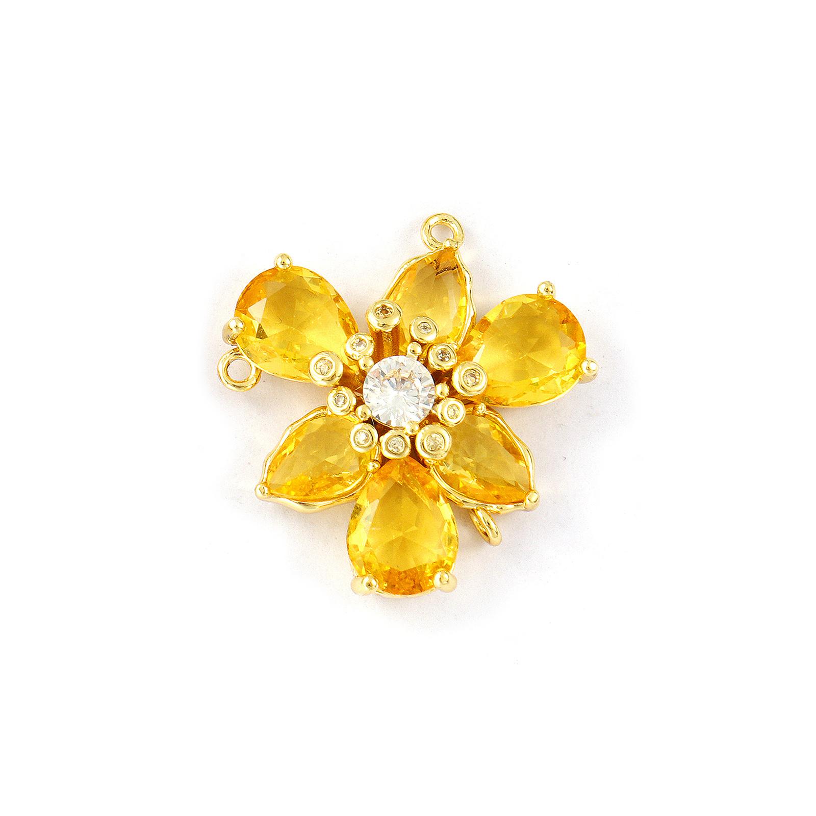 1 Piece Brass & Glass Flower Connectors Charms Pendants 18K Gold Plated Clear Cubic Zirconia For DIY Necklace Making 23mm x 23mm 23x23mm
1 Piece Brass & Glass Flower Connectors Charms Pendants 18K Gold Plated Clear Cubic Zirconia For DIY Necklace Making 23mm x 23mm 23x23mm