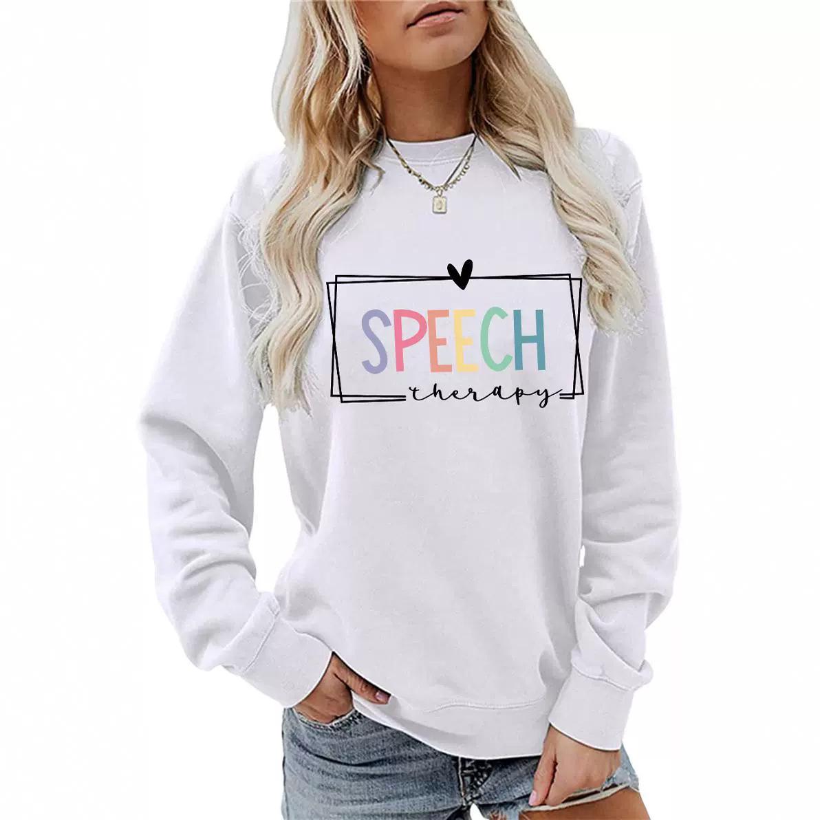 Women s Speech Therapy Letter Print Sweatshirt - Autumn/Winter Round Neck, Long Sleeve XL
Women s Speech Therapy Letter Print Sweatshirt - Autumn/Winter Round Neck, Long Sleeve XL